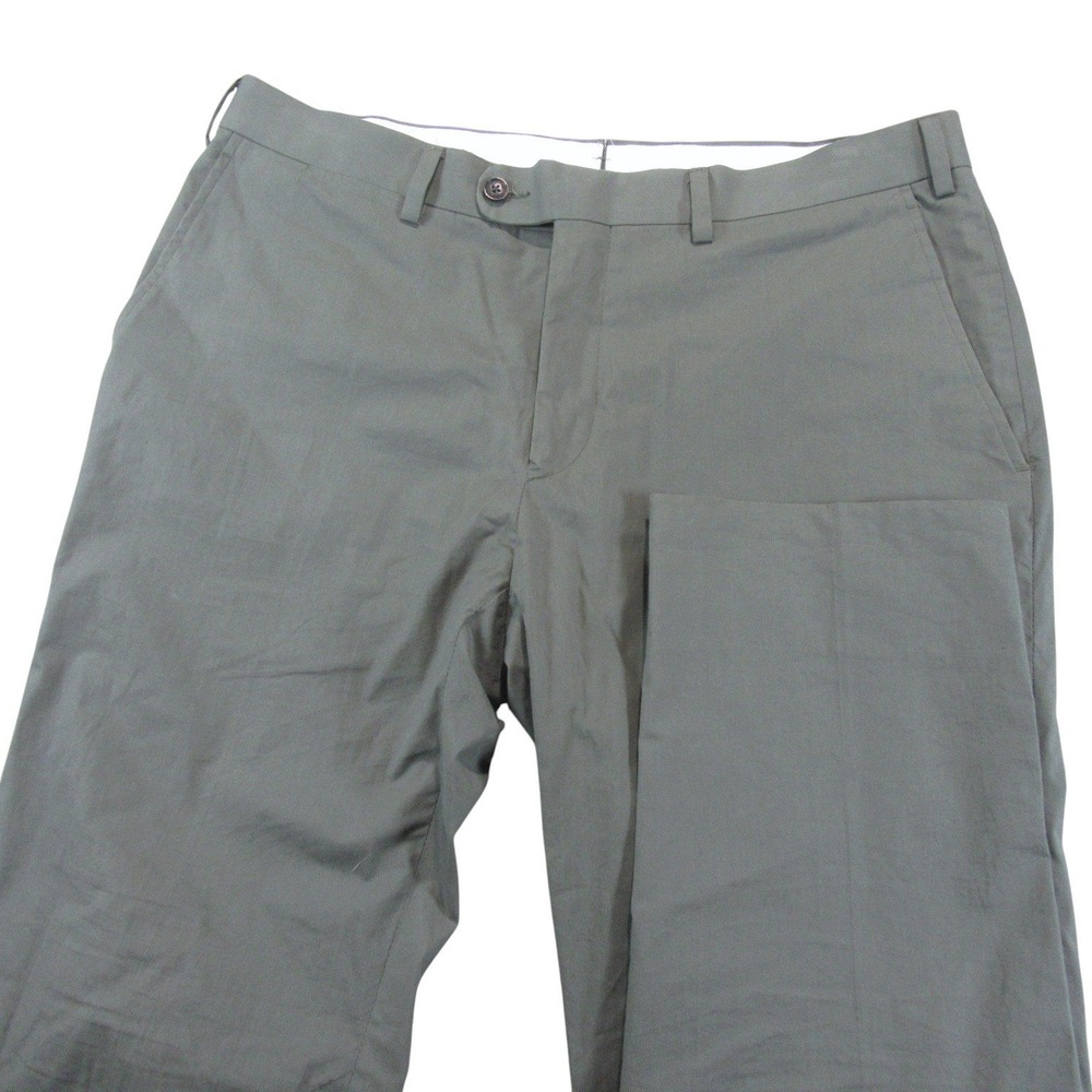 Suitsupply Mens Pants 40 x 31 Olive Green Soho Cotton Stretch Tessuti di Sondrio